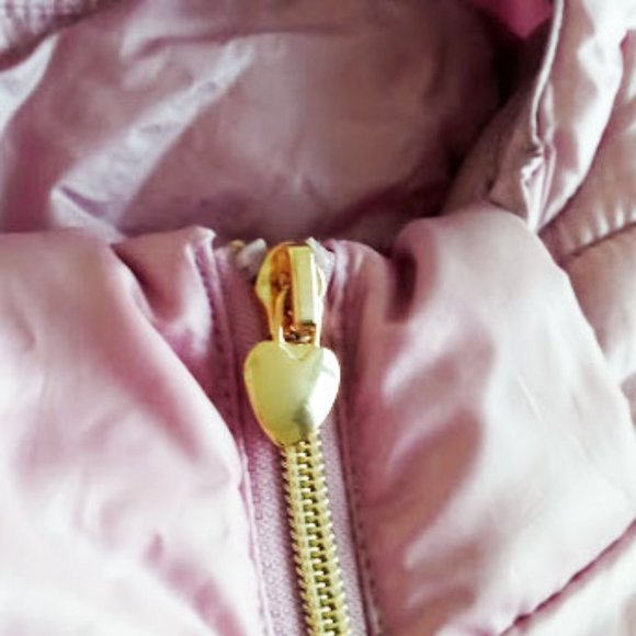 H&M Girls Soft Pink Puffer Jacket / 7-8Year - Picture 5 of 7